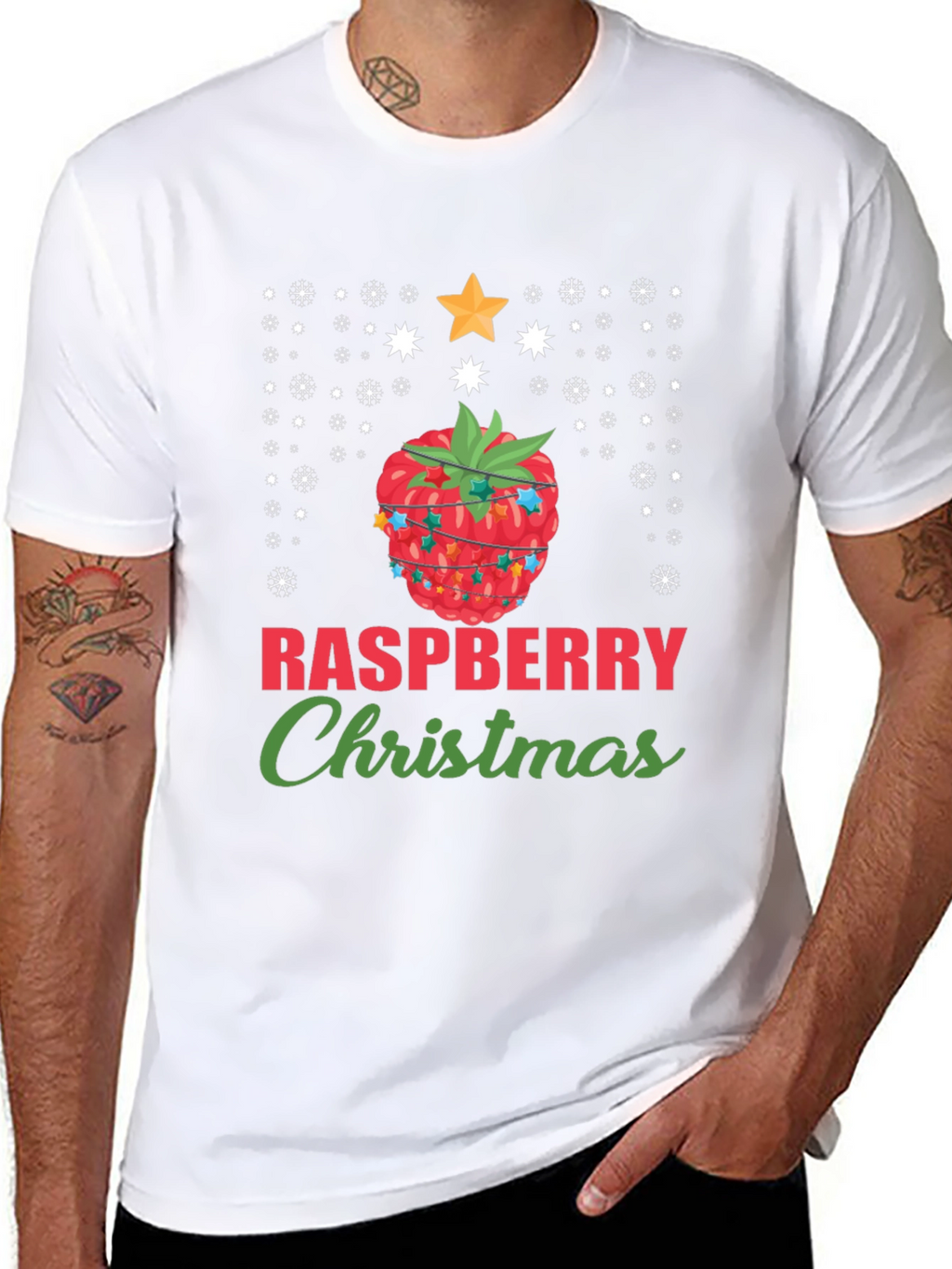 Raspberry Christmas Graphic Tee