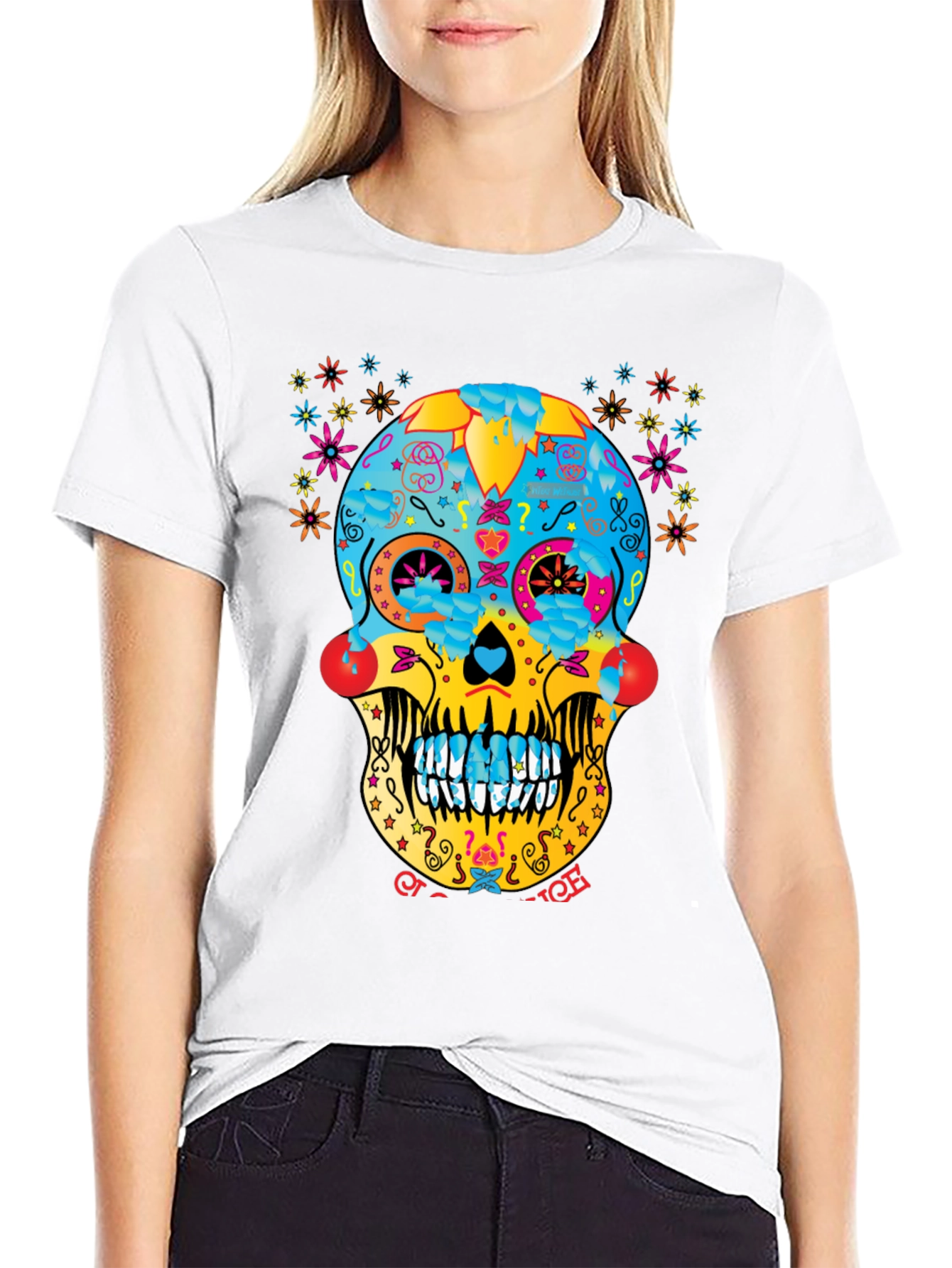 Day of the Dead Sugar Skull T-Shirt - Black