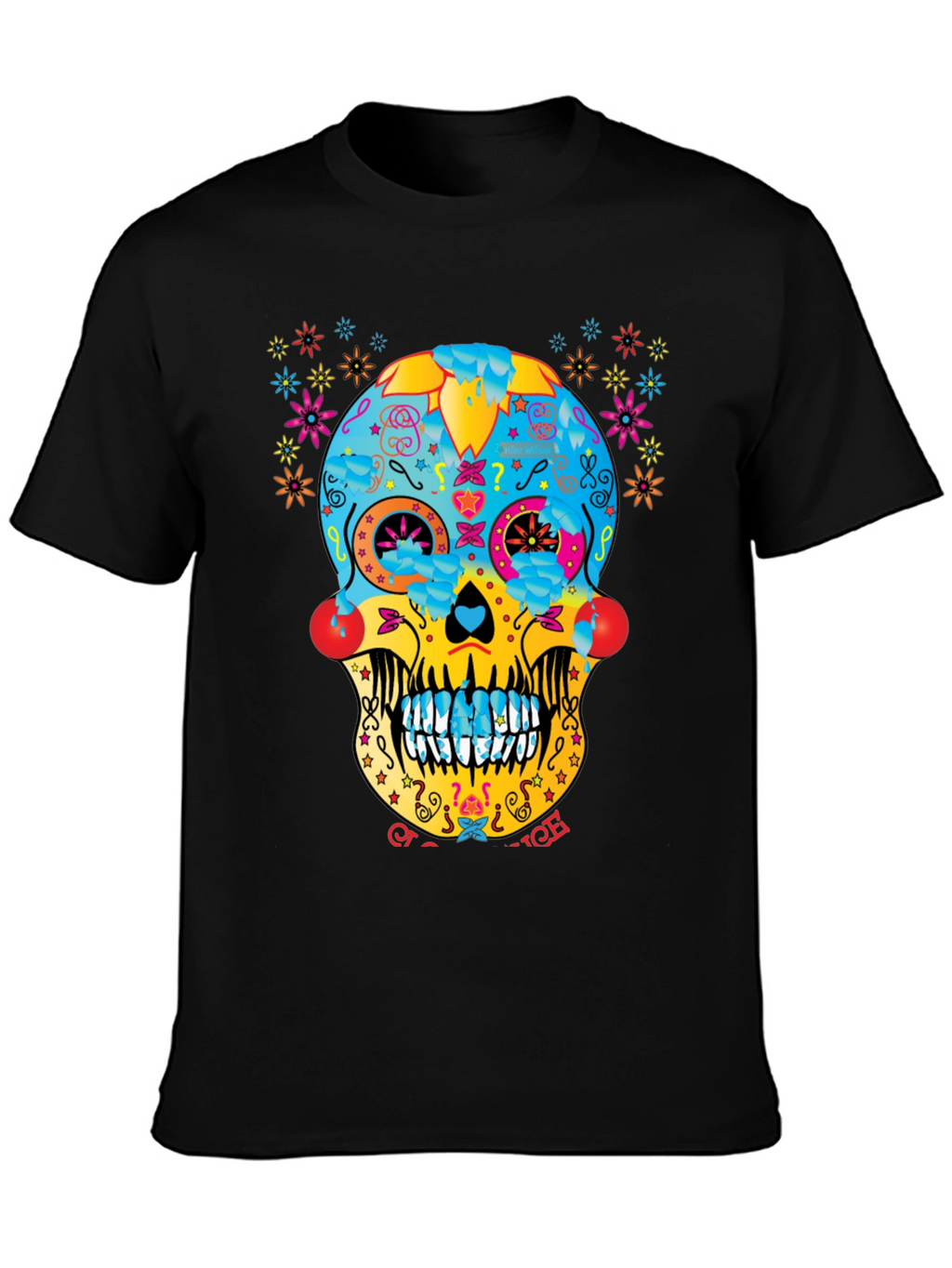 Day of the Dead Sugar Skull T-Shirt - Black