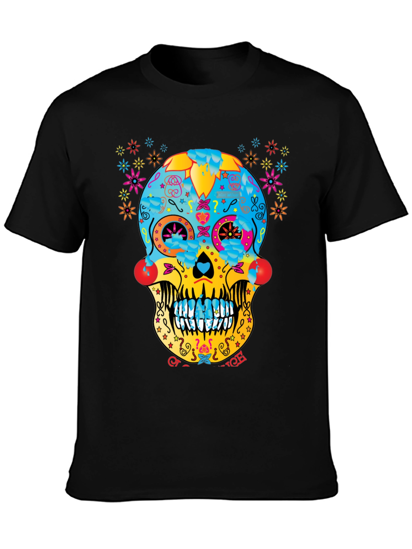 Day of the Dead Sugar Skull T-Shirt - Black