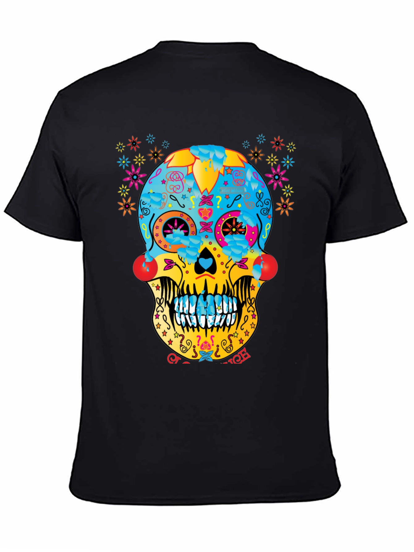 Day of the Dead Sugar Skull T-Shirt - Black
