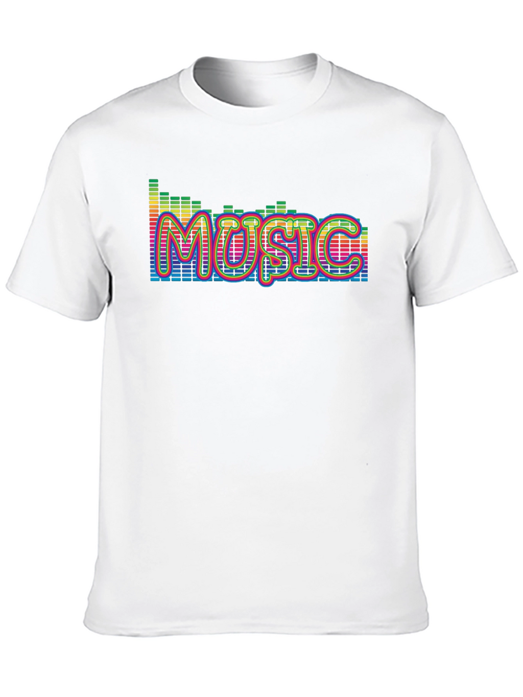 Music Graphic Print Black T-Shirt