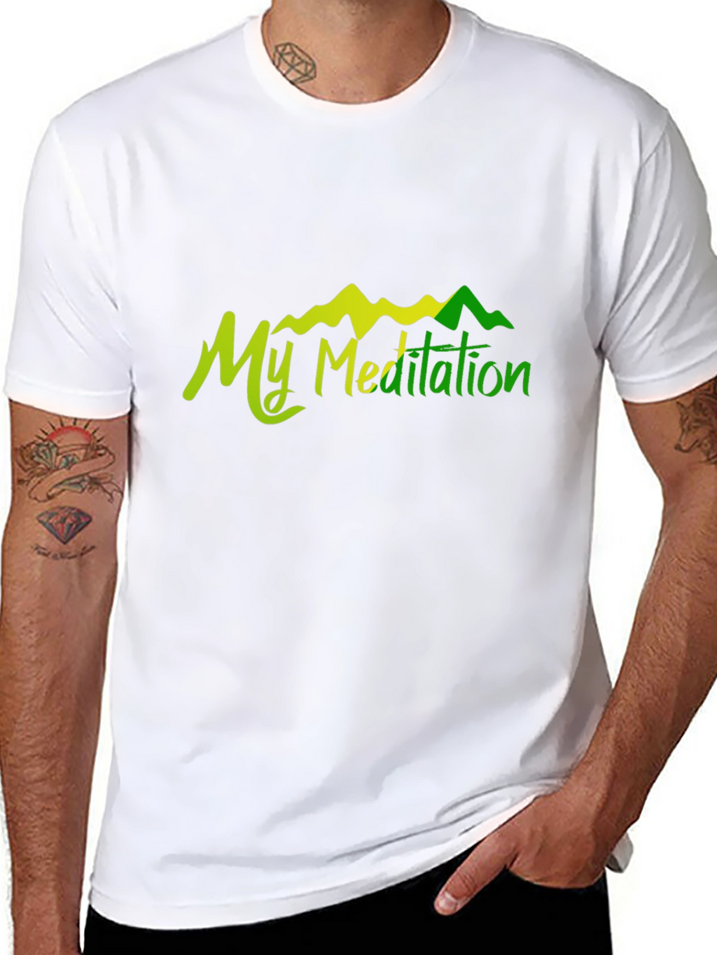 My Meditation Black Cotton T-Shirt