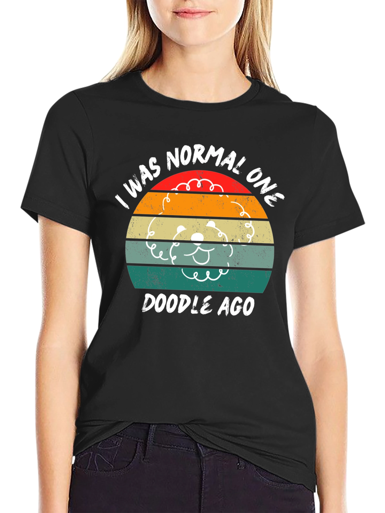 I Was Normal One Doodle Ago Retro T-Shirt