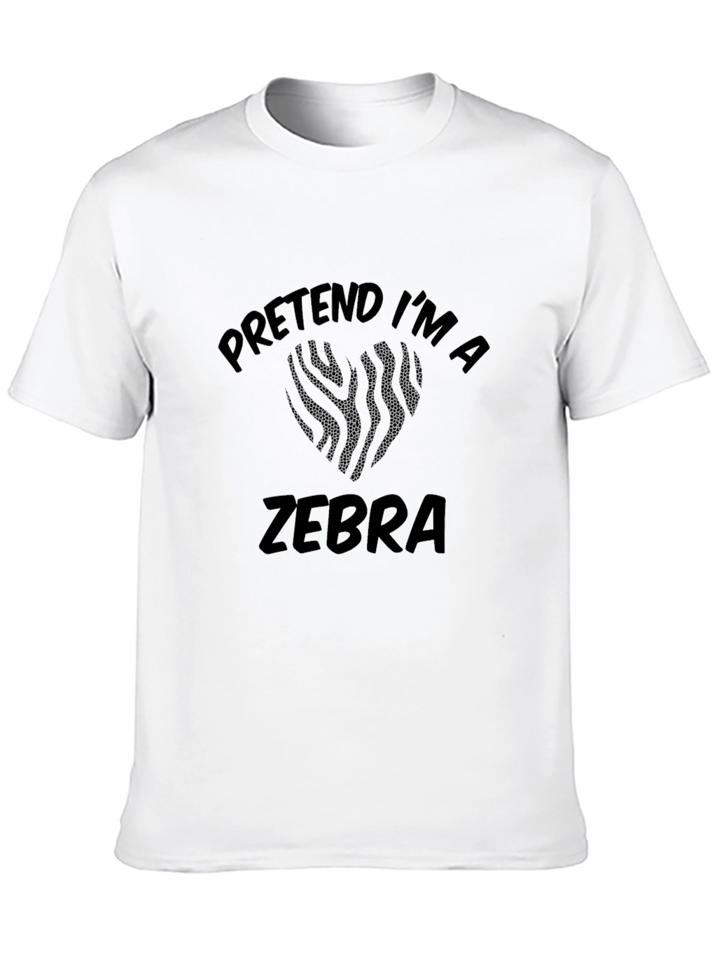 Pretend Im a Zebra T-Shirt - Funny Costume Tee