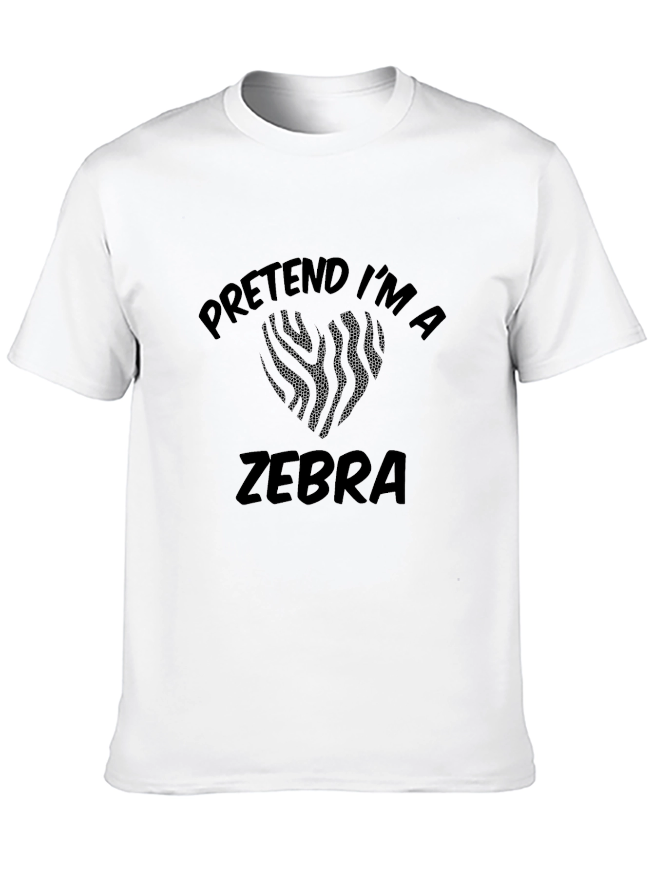 Pretend Im a Zebra T-Shirt - Funny Costume Tee