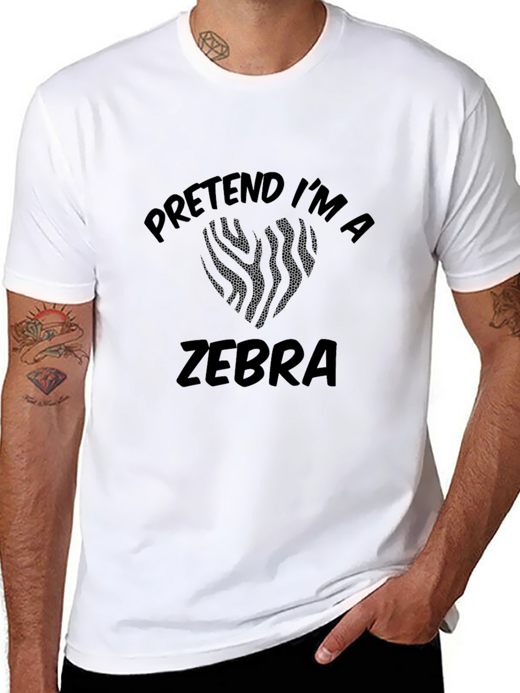 Pretend Im a Zebra T-Shirt - Funny Costume Tee