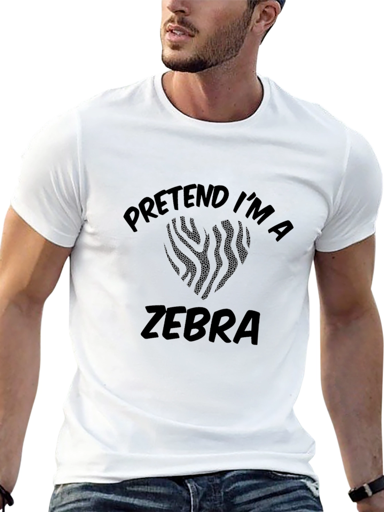 Pretend Im a Zebra T-Shirt - Funny Costume Tee