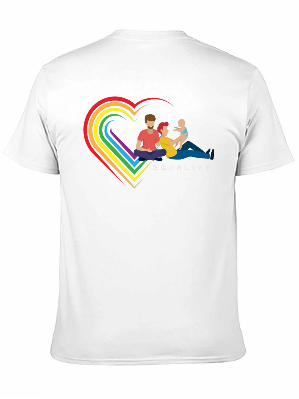 Equality Family Pride T-Shirt - Rainbow Heart Design