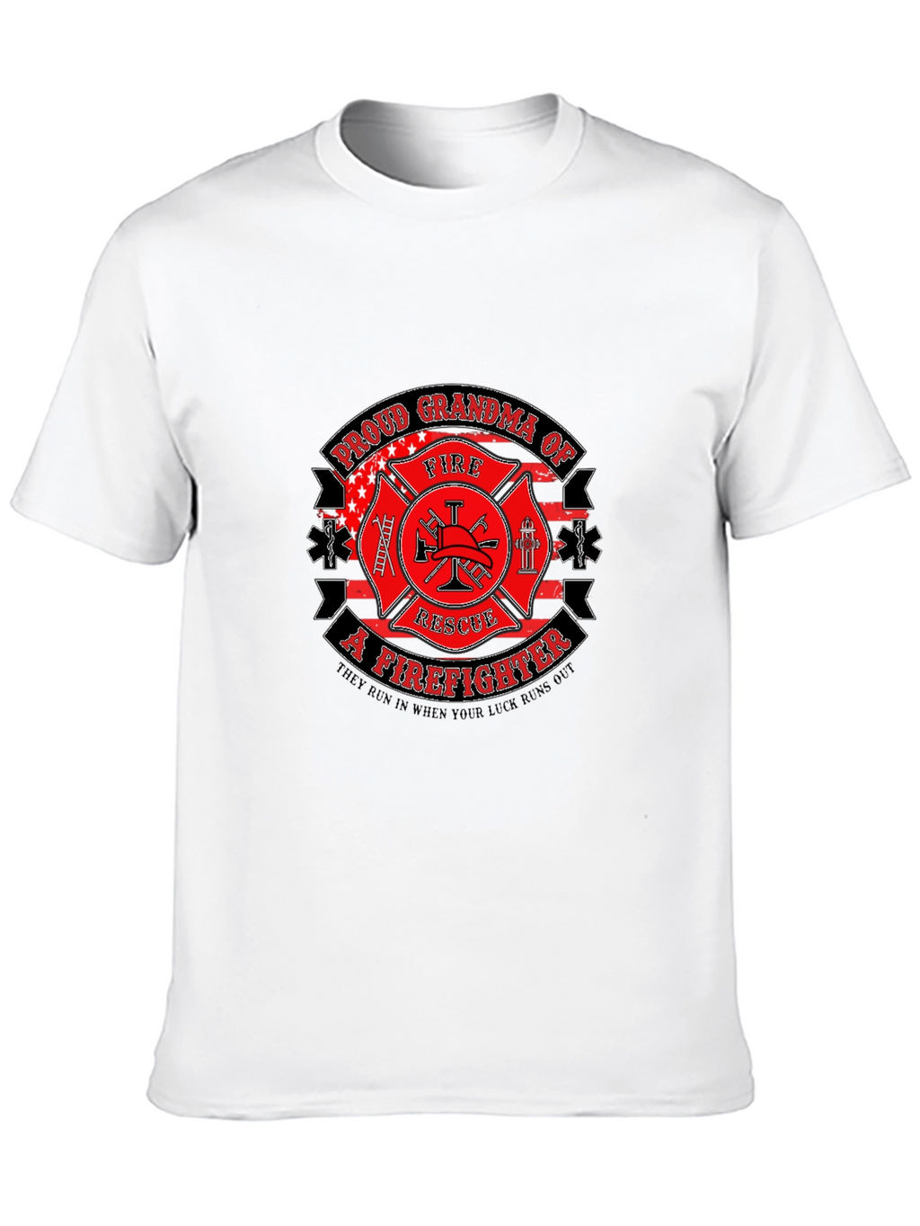 Proud Grandma Firefighter Graphic Tee