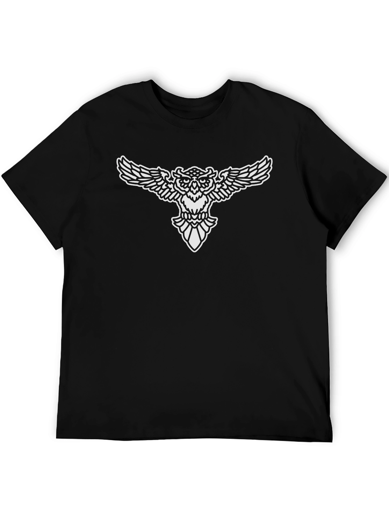 Cool Owl Graphic Black T-Shirt