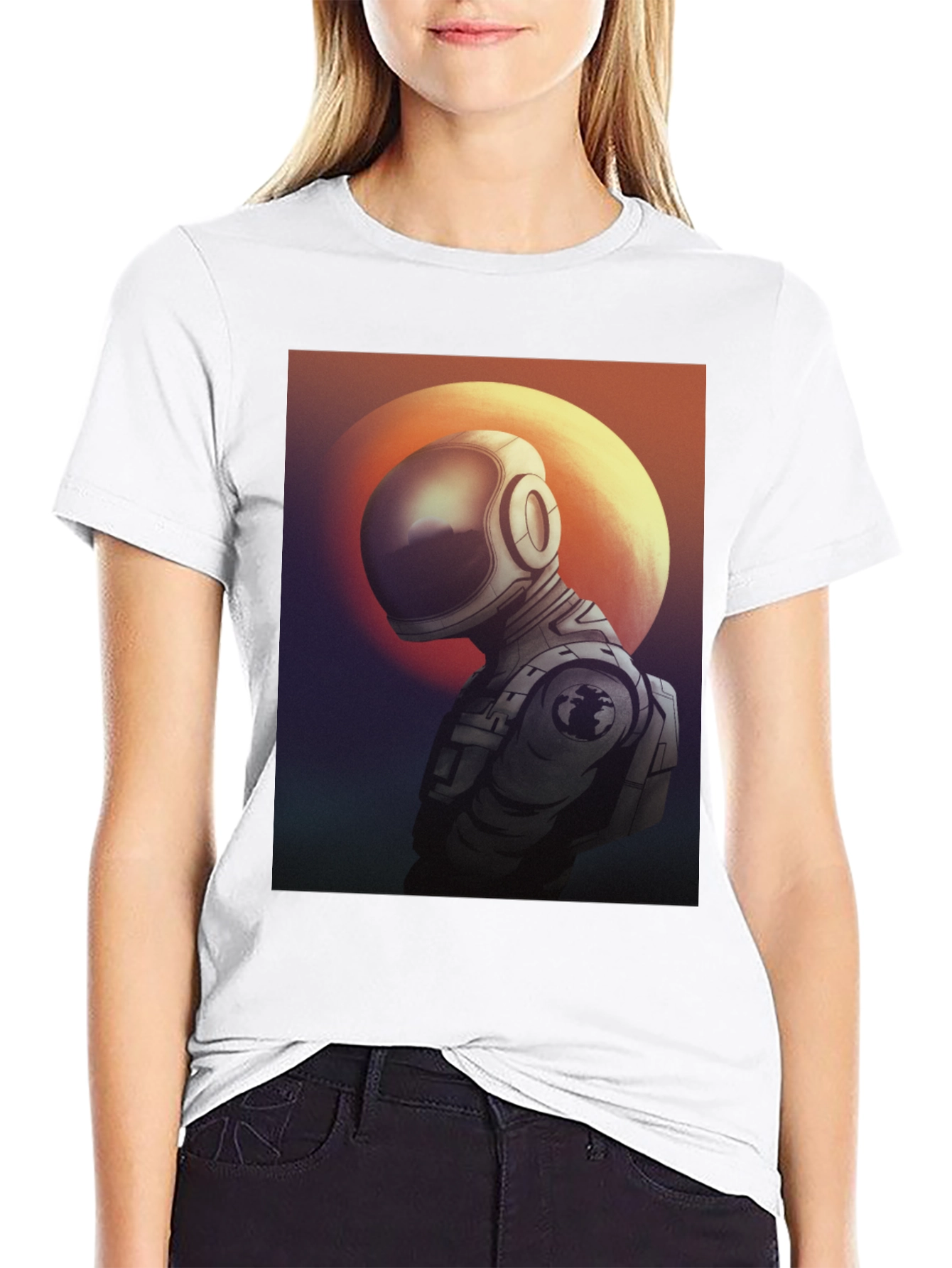 Astronaut Graphic Black T-Shirt - Space Explorer Tee