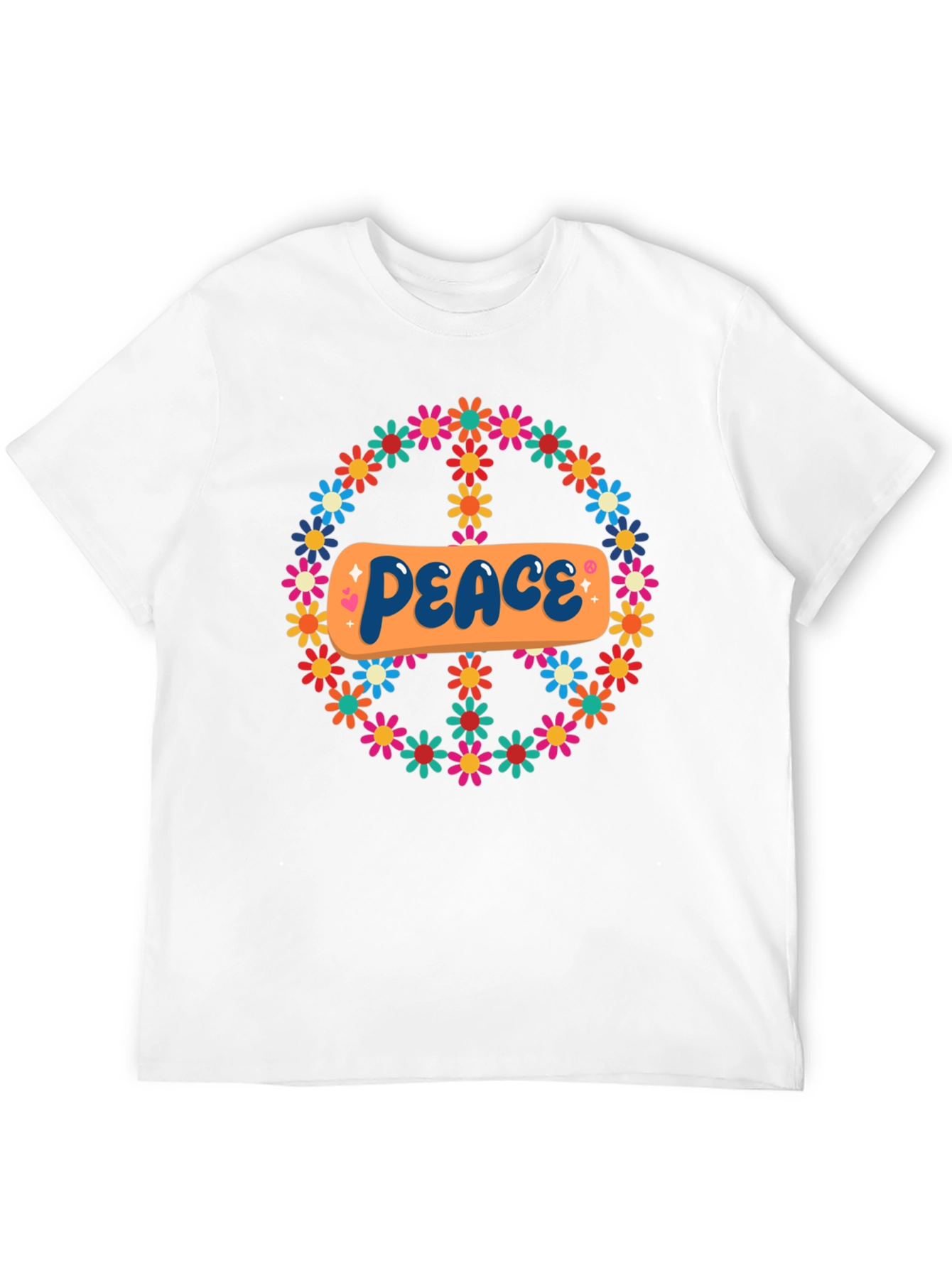 Retro Peace Sign Floral T-Shirt