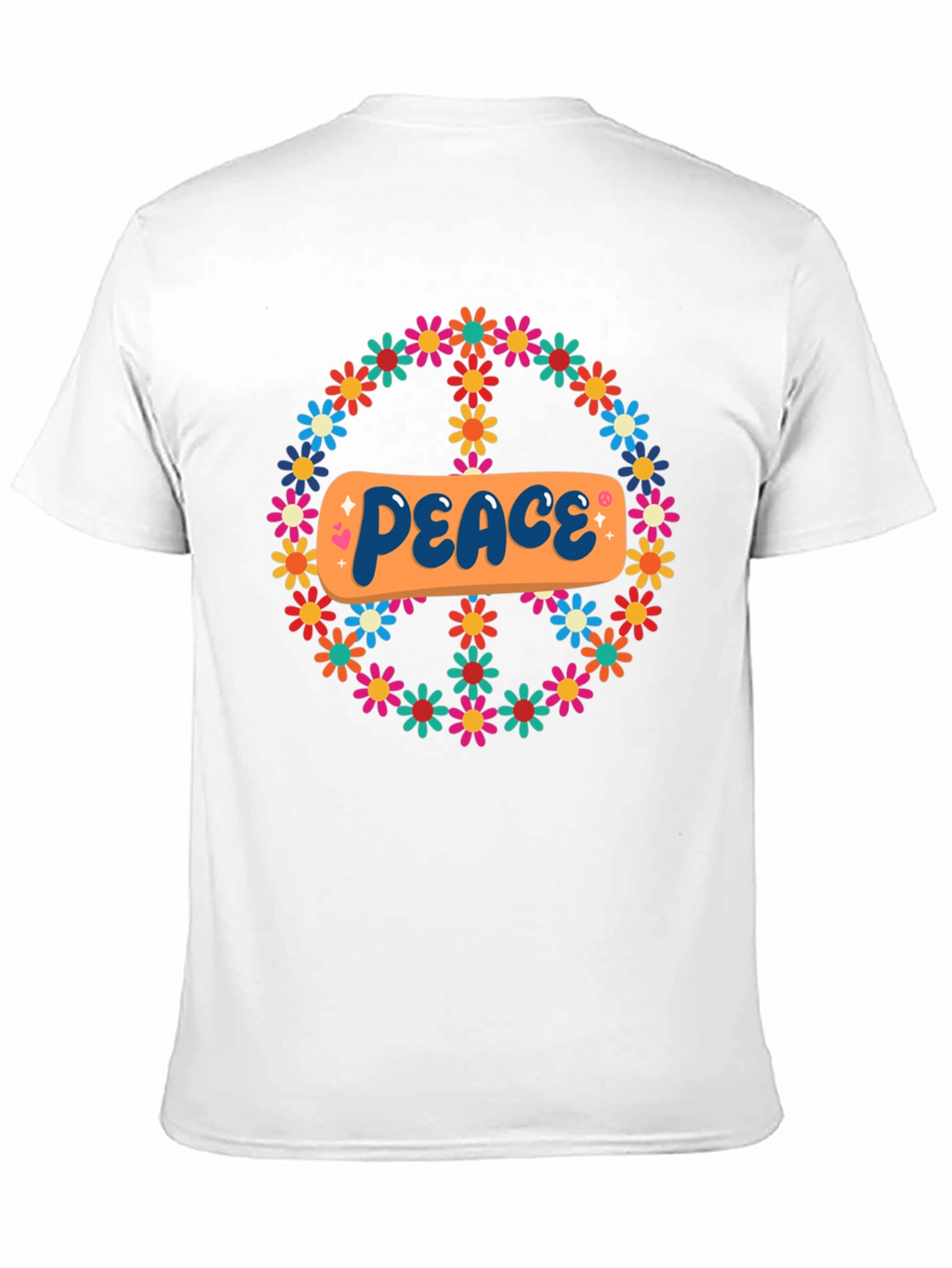 Retro Peace Sign Floral T-Shirt