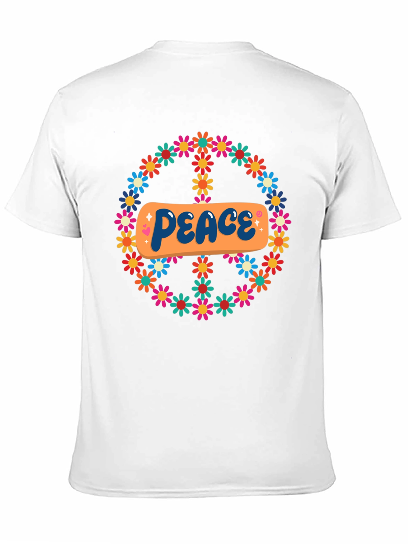 Retro Peace Sign Floral T-Shirt