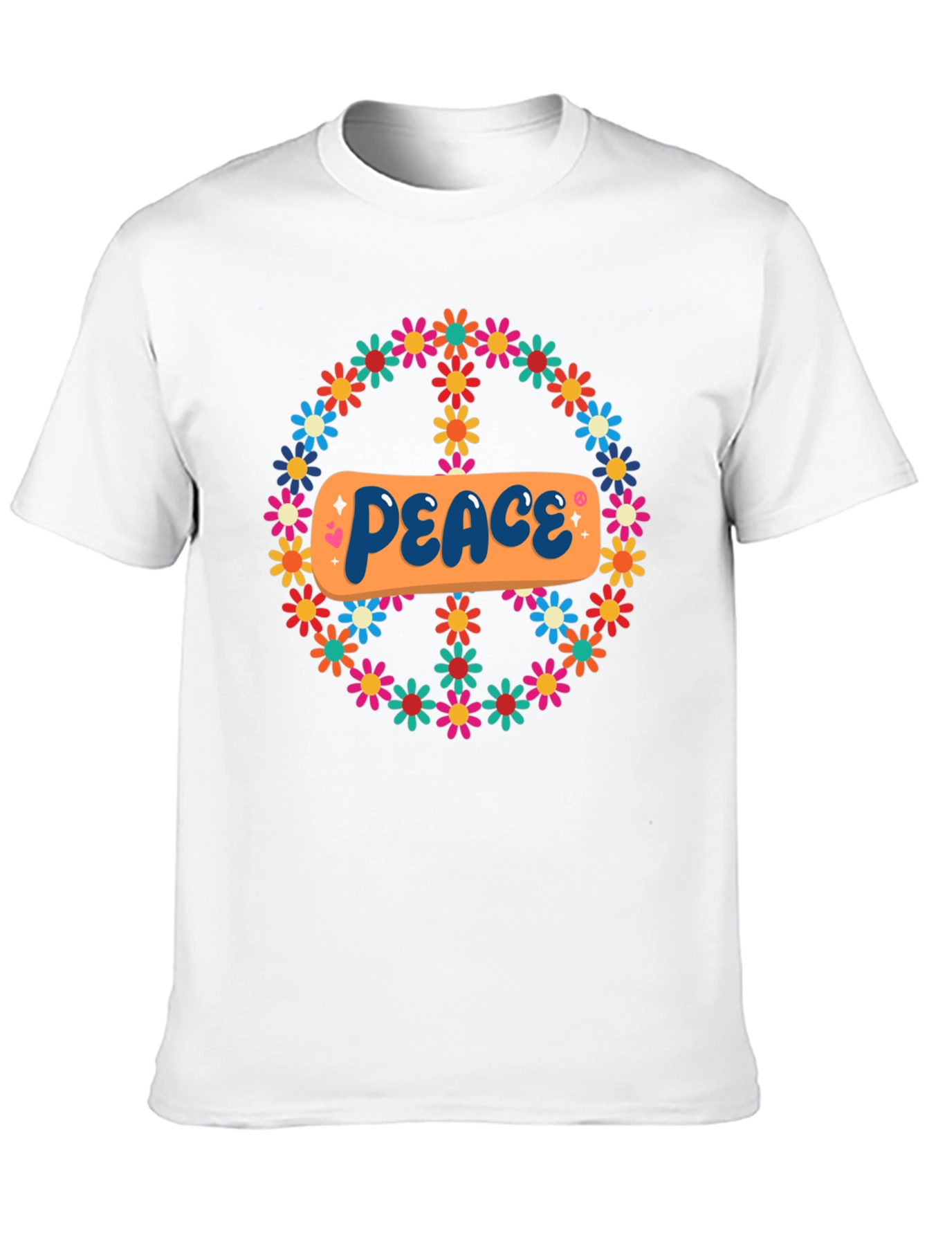 Retro Peace Sign Floral T-Shirt