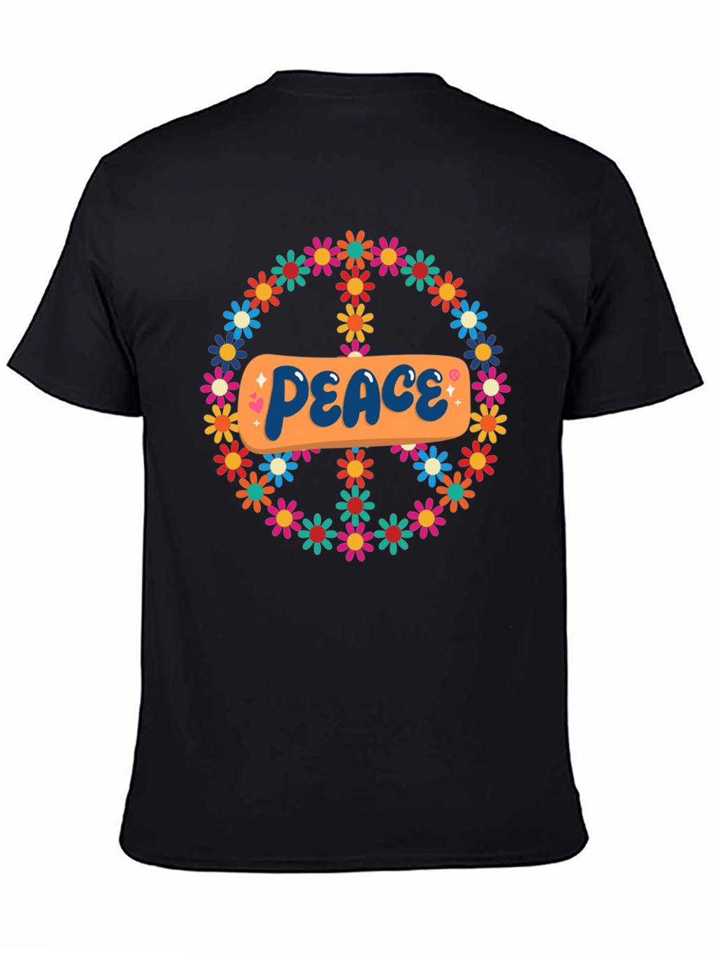 Retro Peace Sign Floral T-Shirt