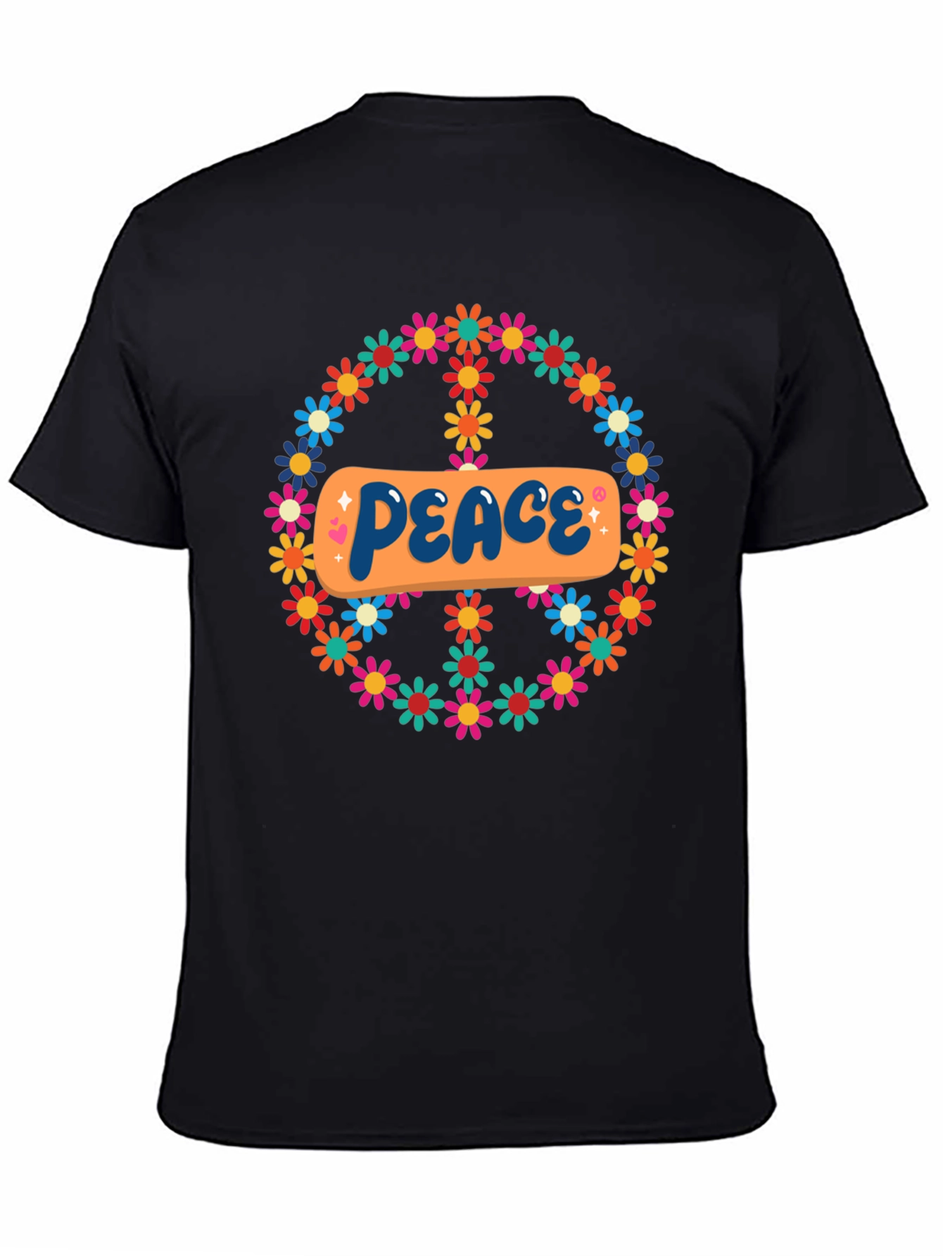 Retro Peace Sign Floral T-Shirt
