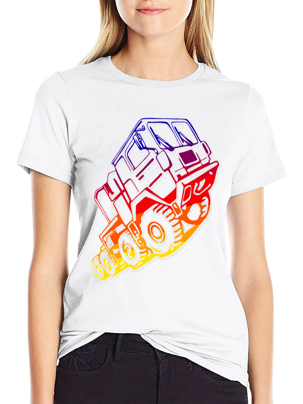 Retro Off-Road Truck Graphic Tee - Black