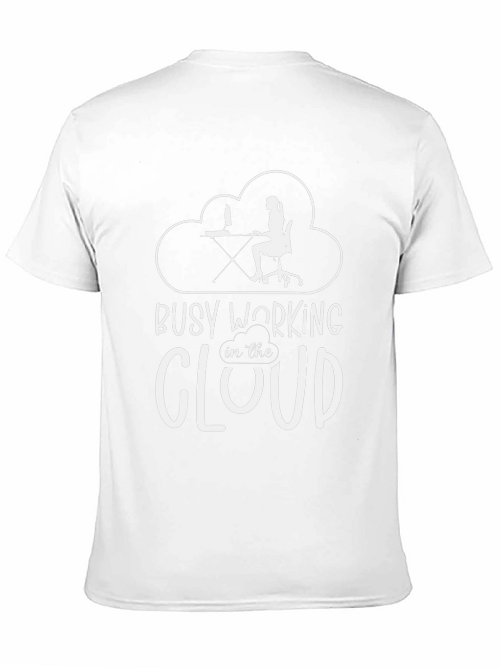 Busy Working in the Cloud Black T-Shirt