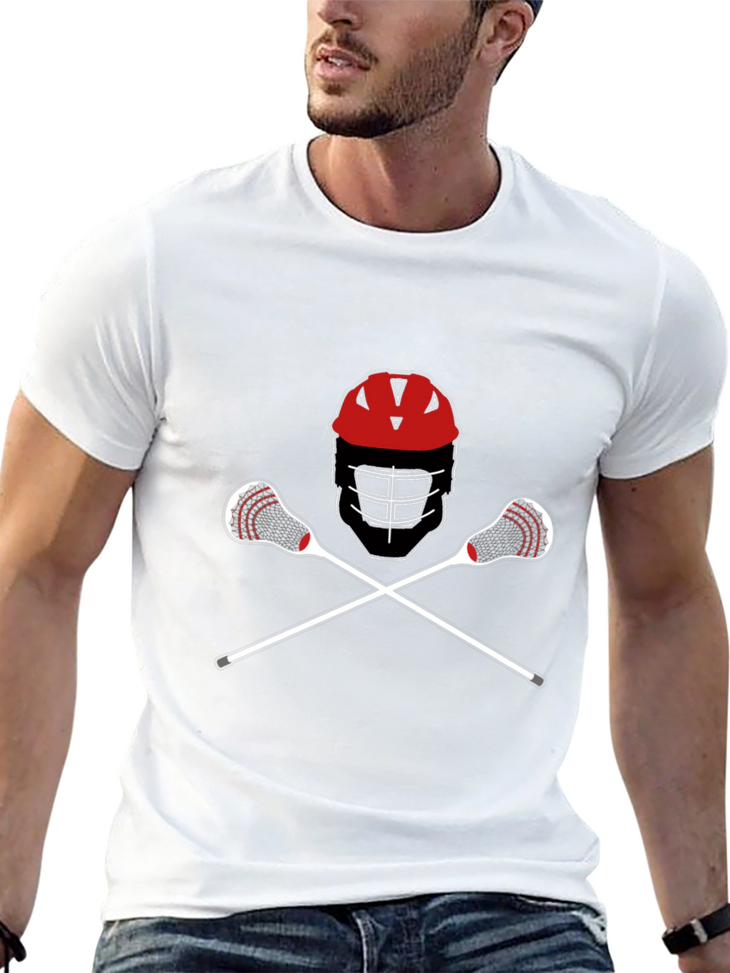 Lacrosse Helmet & Stick T-Shirt