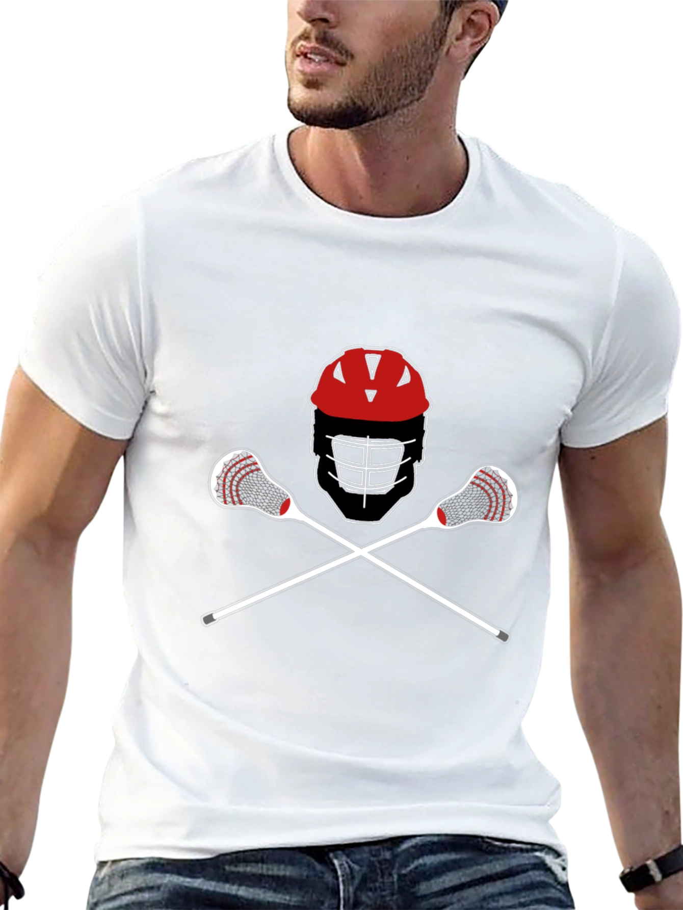 Lacrosse Helmet & Stick T-Shirt