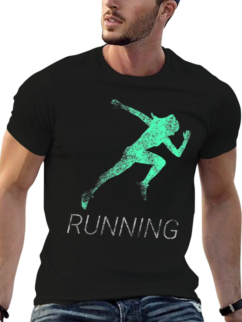 Mens Running Graphic Tee