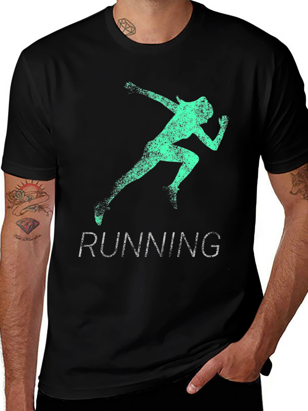 Mens Running Graphic Tee