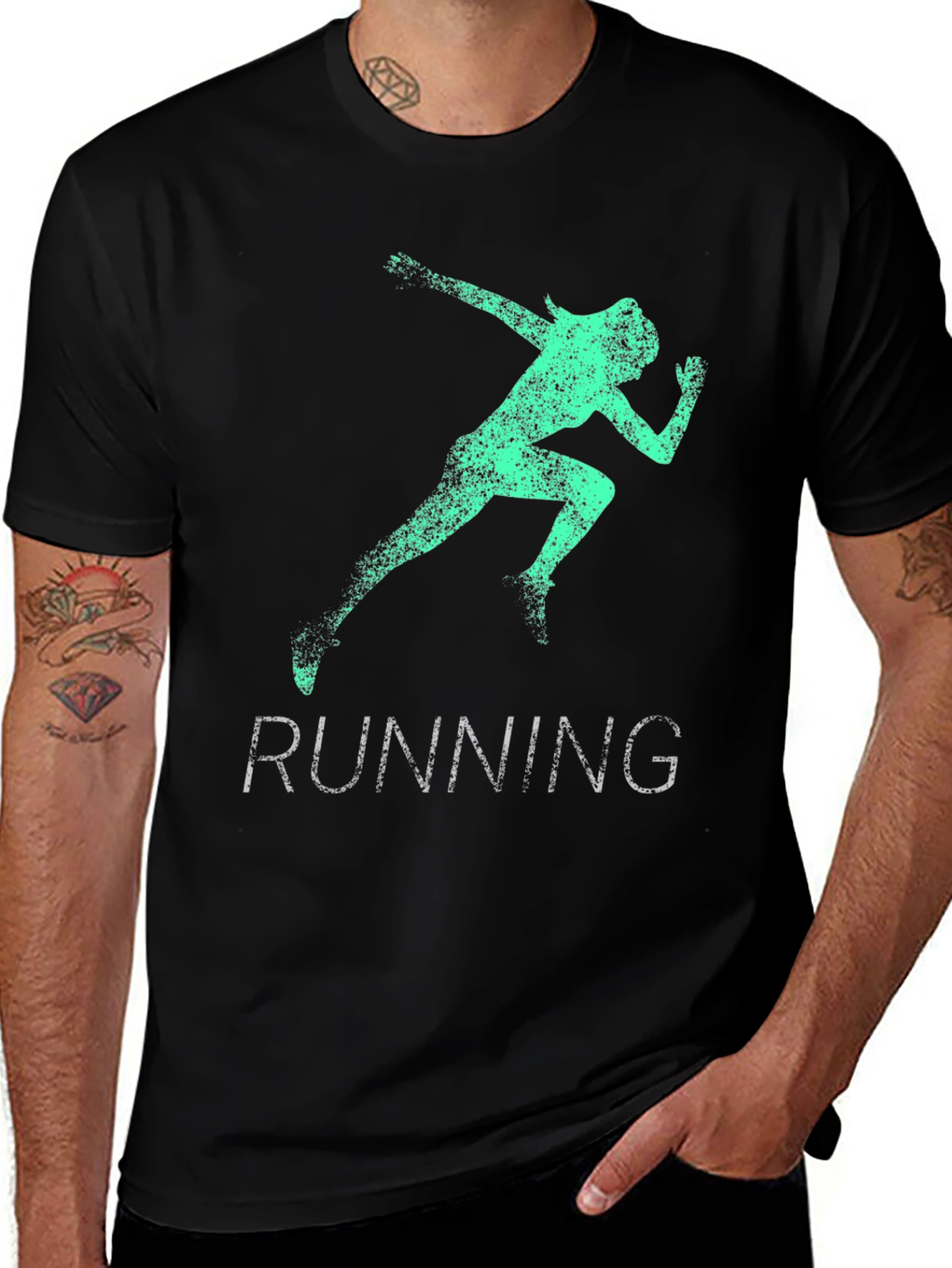 Mens Running Graphic Tee