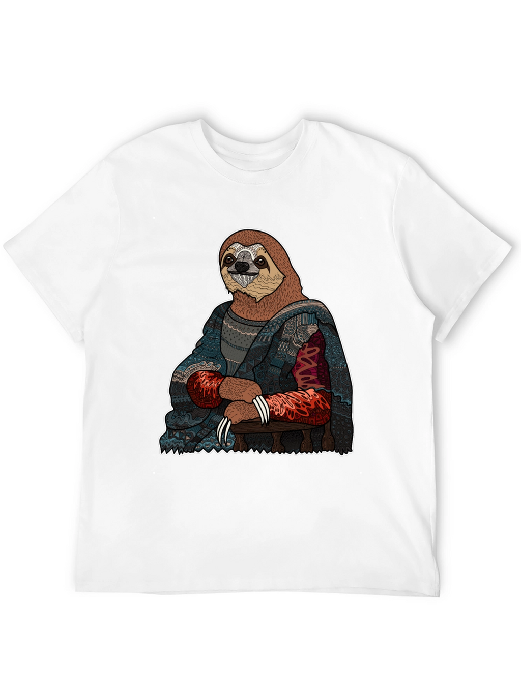 Sloth Mona Lisa T-Shirt - Artistic Funny Tee