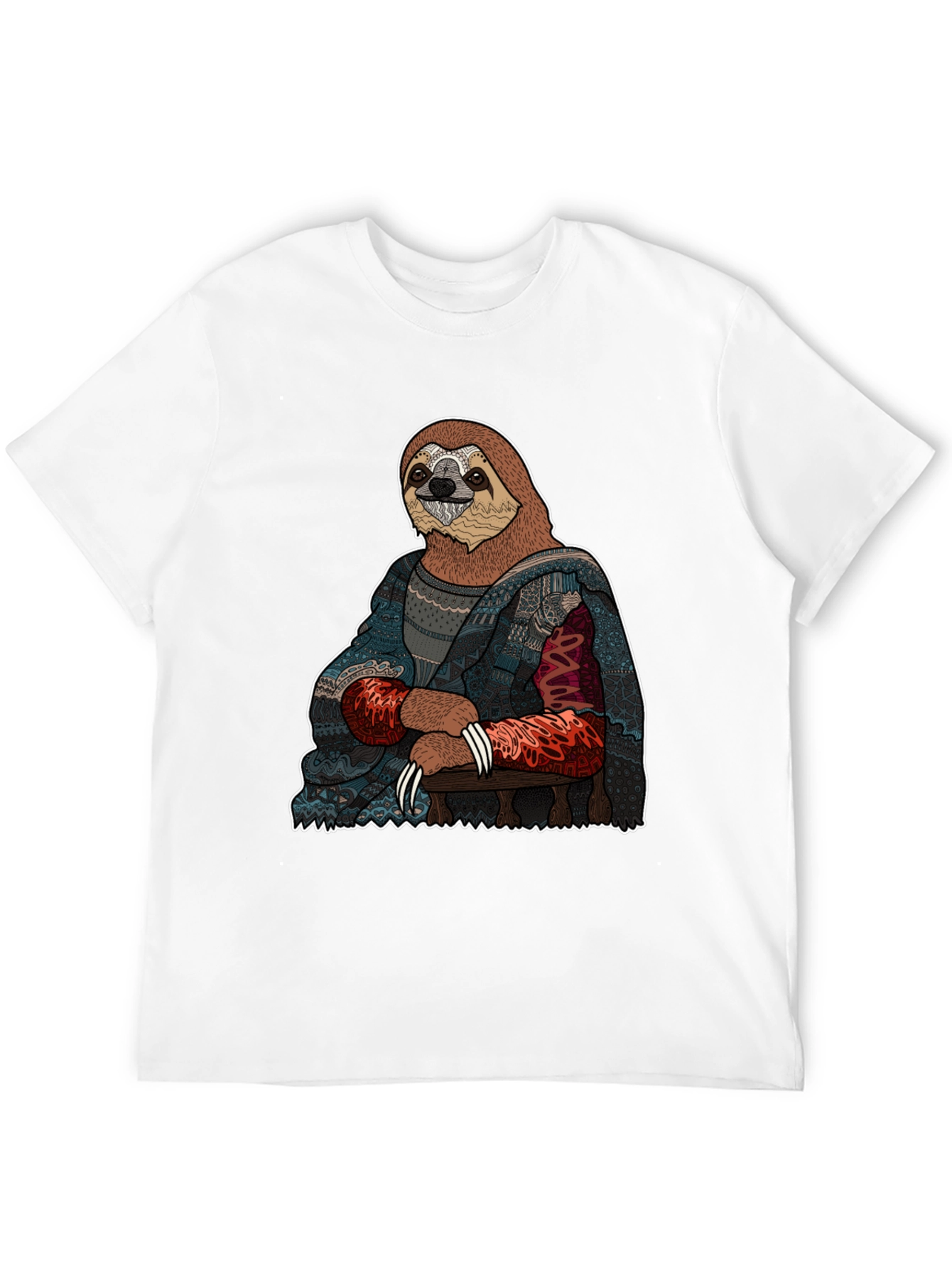 Sloth Mona Lisa T-Shirt - Artistic Funny Tee