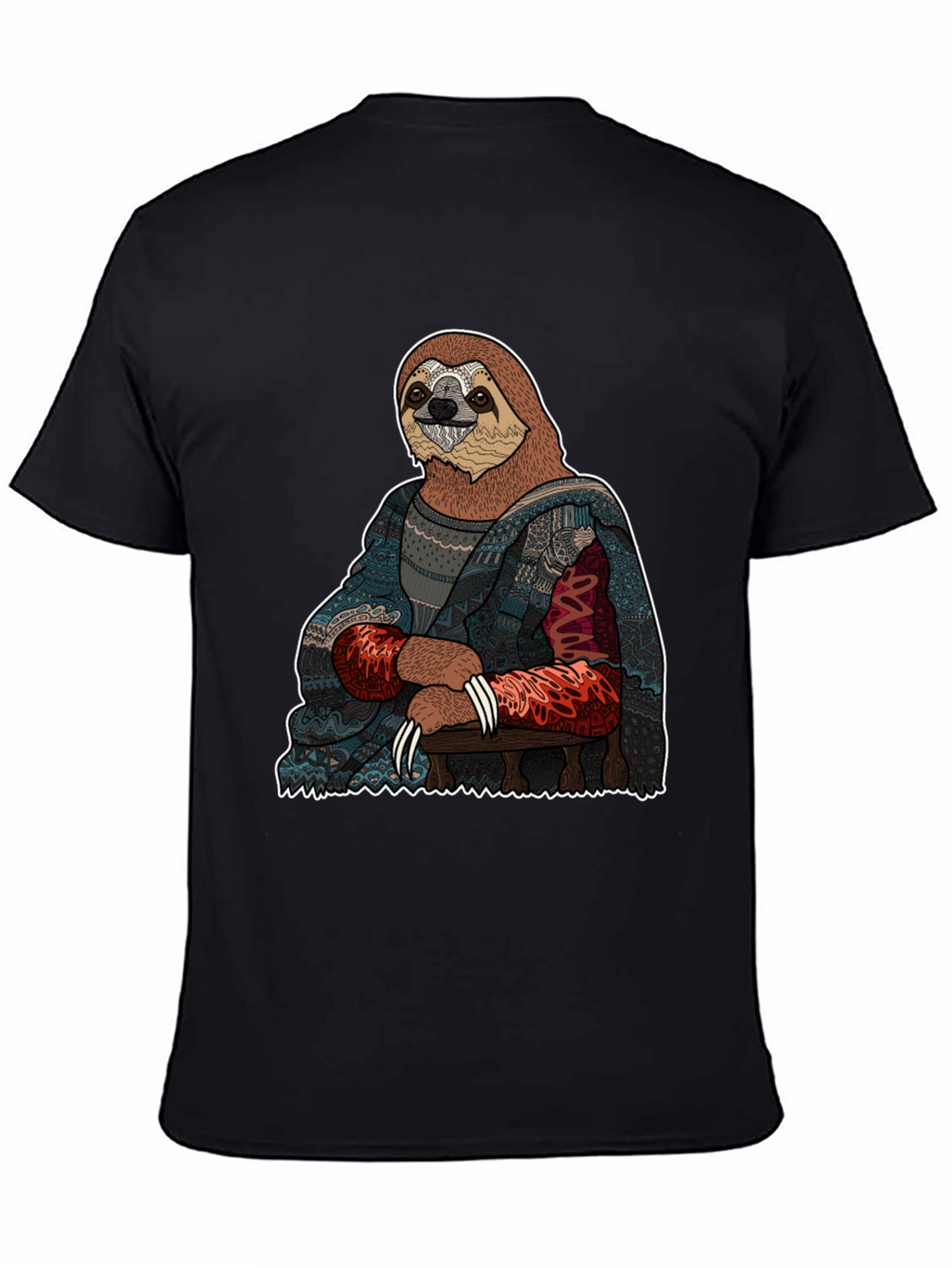 Sloth Mona Lisa T-Shirt - Artistic Funny Tee