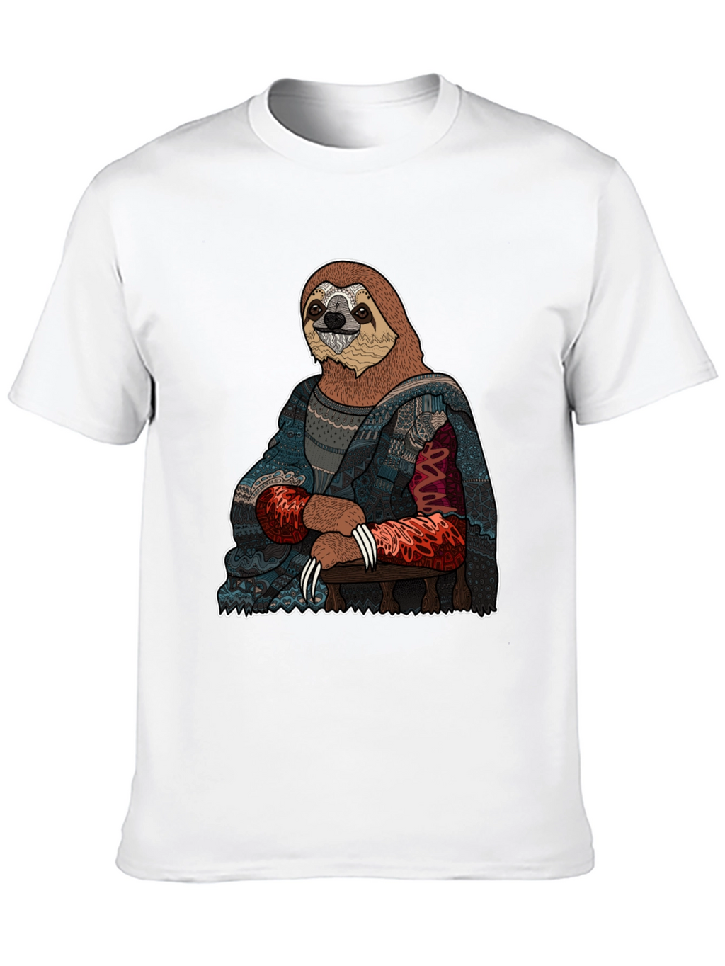Sloth Mona Lisa T-Shirt - Artistic Funny Tee