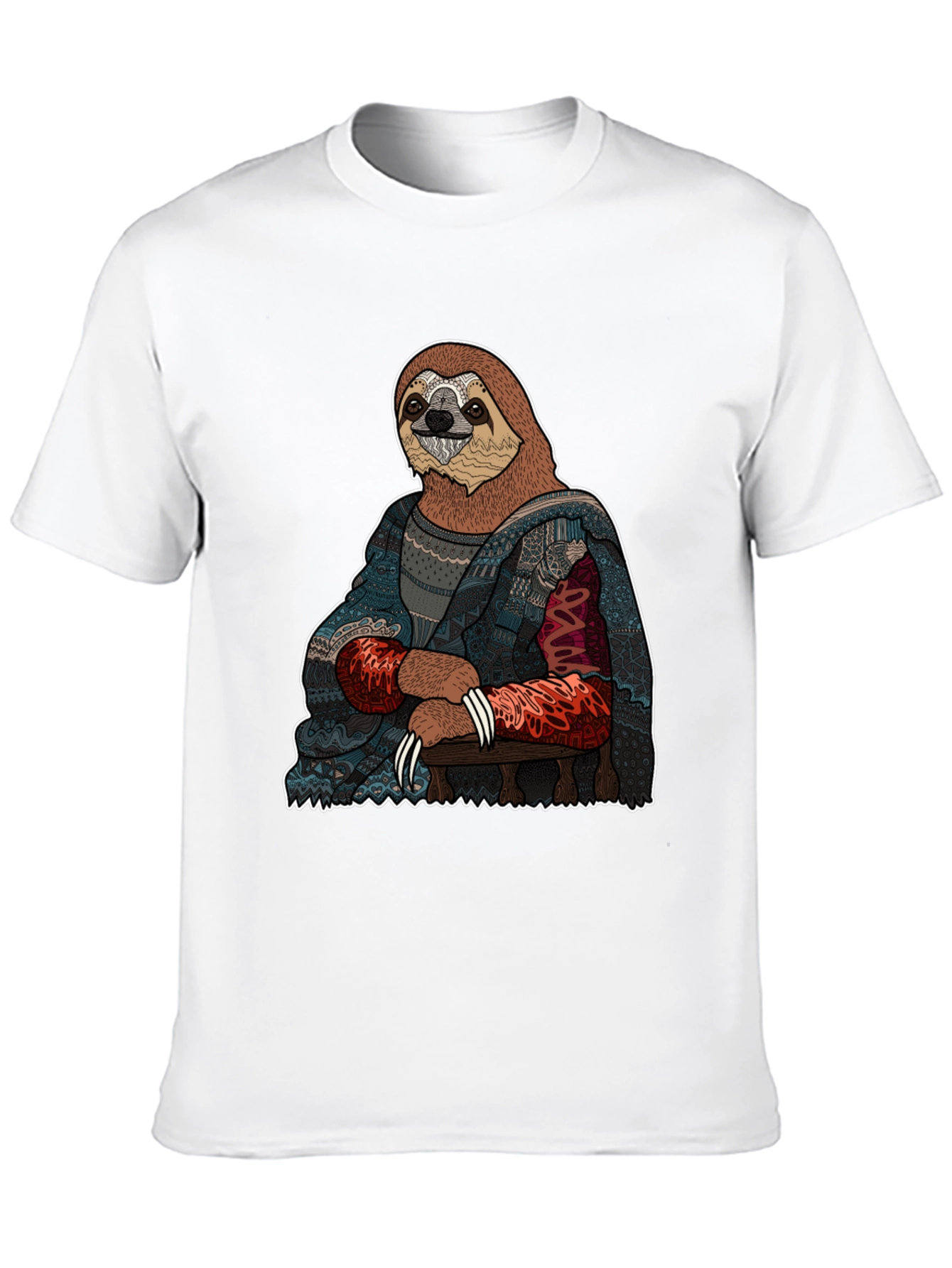 Sloth Mona Lisa T-Shirt - Artistic Funny Tee