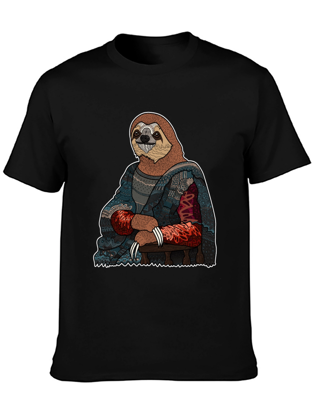 Sloth Mona Lisa T-Shirt - Artistic Funny Tee