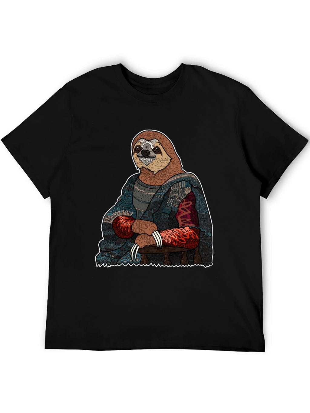 Sloth Mona Lisa T-Shirt - Artistic Funny Tee