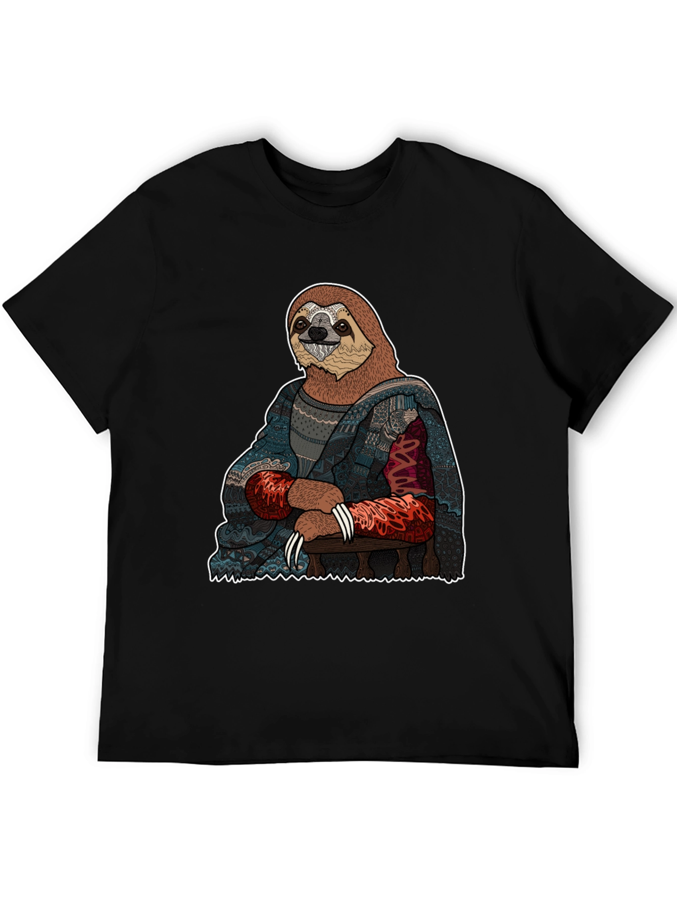 Sloth Mona Lisa T-Shirt - Artistic Funny Tee
