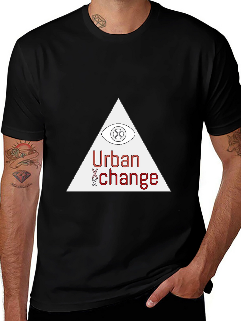 Urban Change Black T-Shirt: Modern Graphic Tee