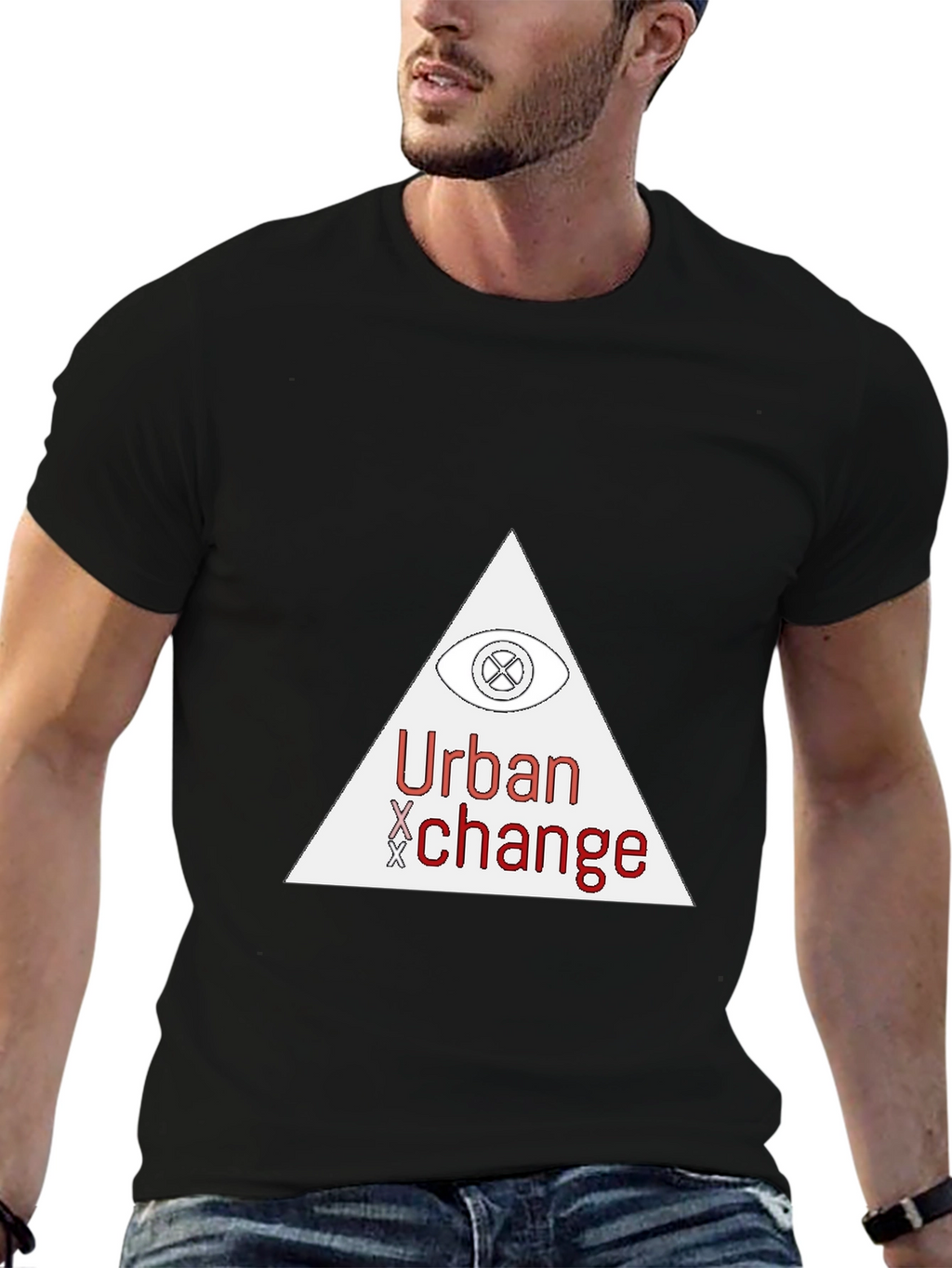 Urban Change Black T-Shirt: Modern Graphic Tee