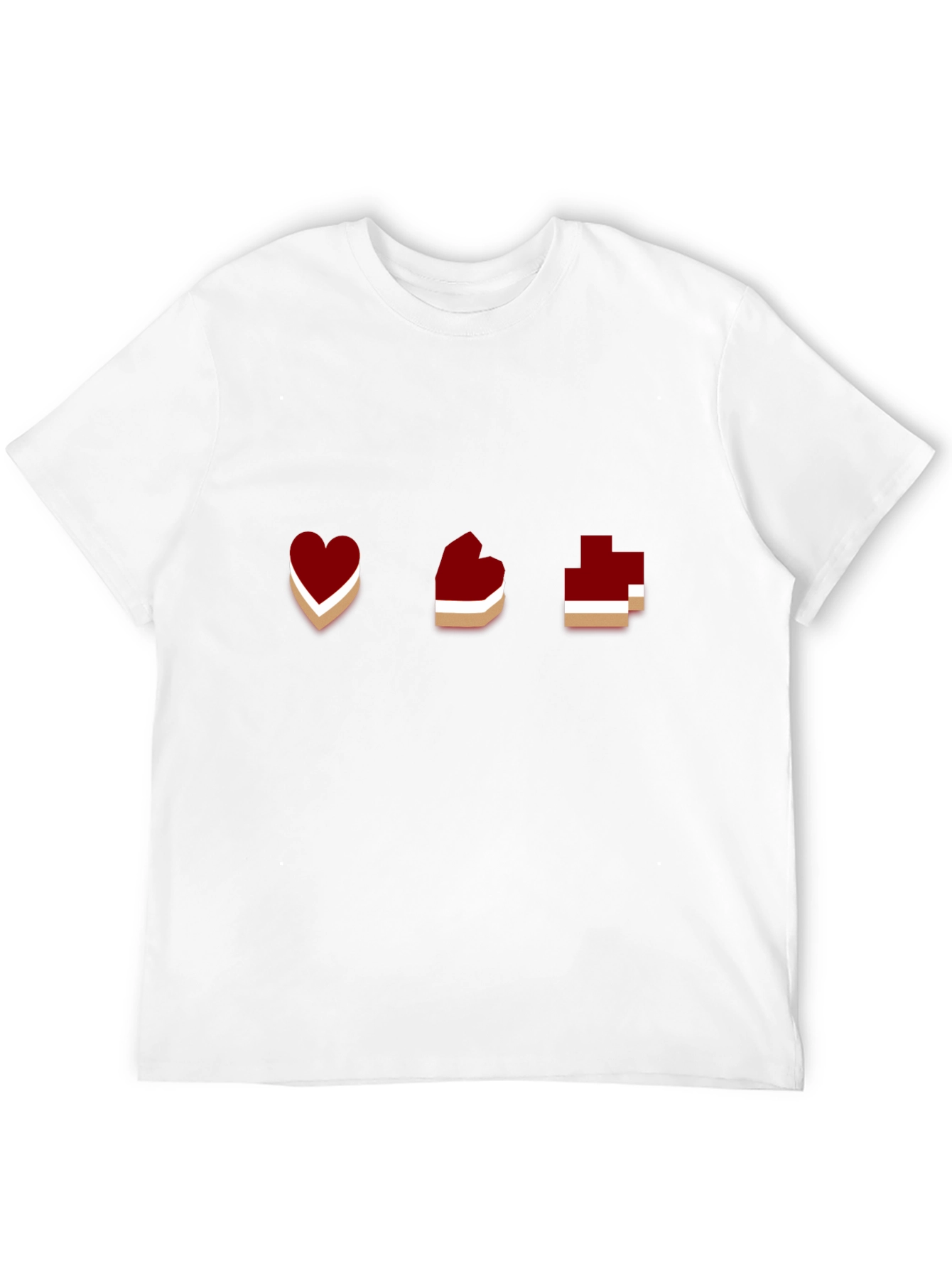 Gamer Heart Pixel Art Graphic T-Shirt