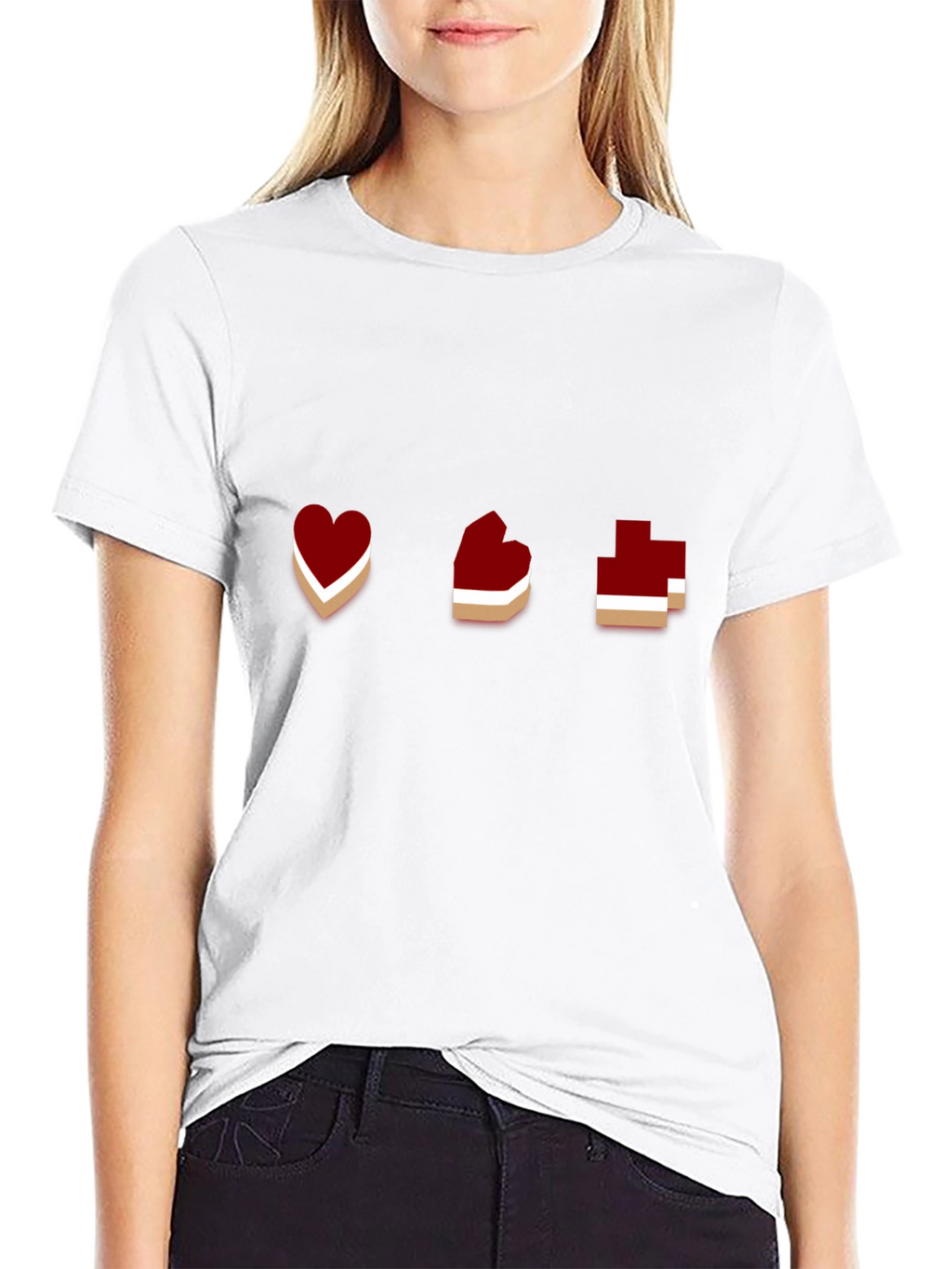 Gamer Heart Pixel Art Graphic T-Shirt