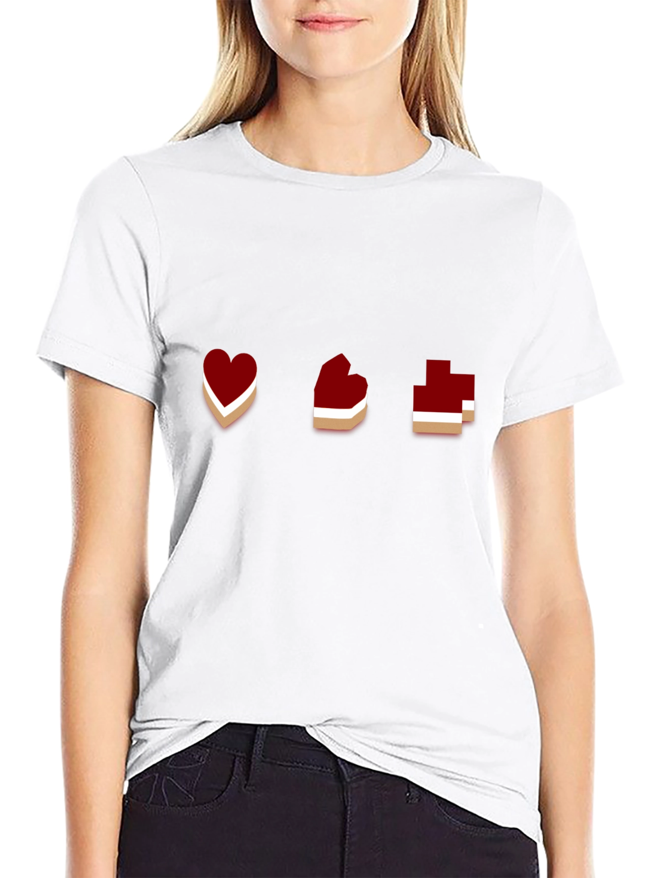 Gamer Heart Pixel Art Graphic T-Shirt