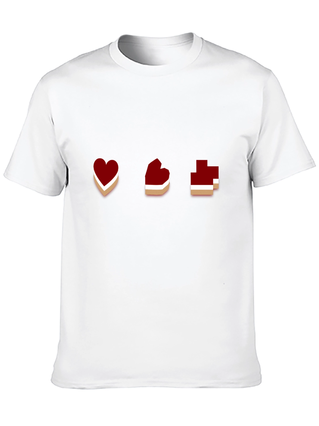Gamer Heart Pixel Art Graphic T-Shirt