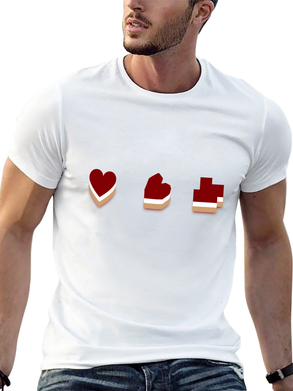 Gamer Heart Pixel Art Graphic T-Shirt