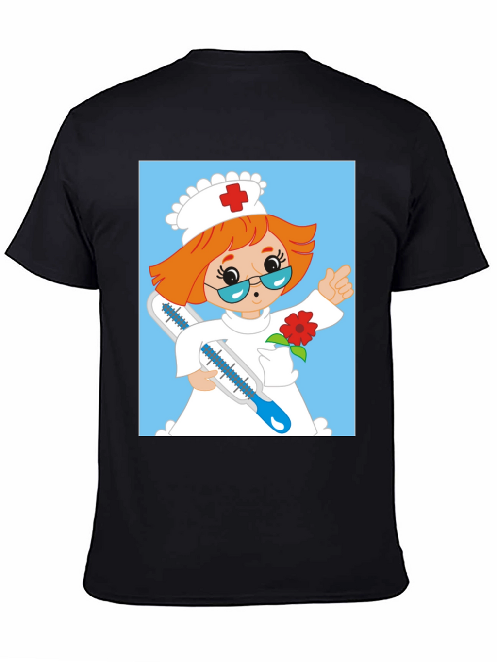 Cartoon Nurse Graphic T-Shirt
