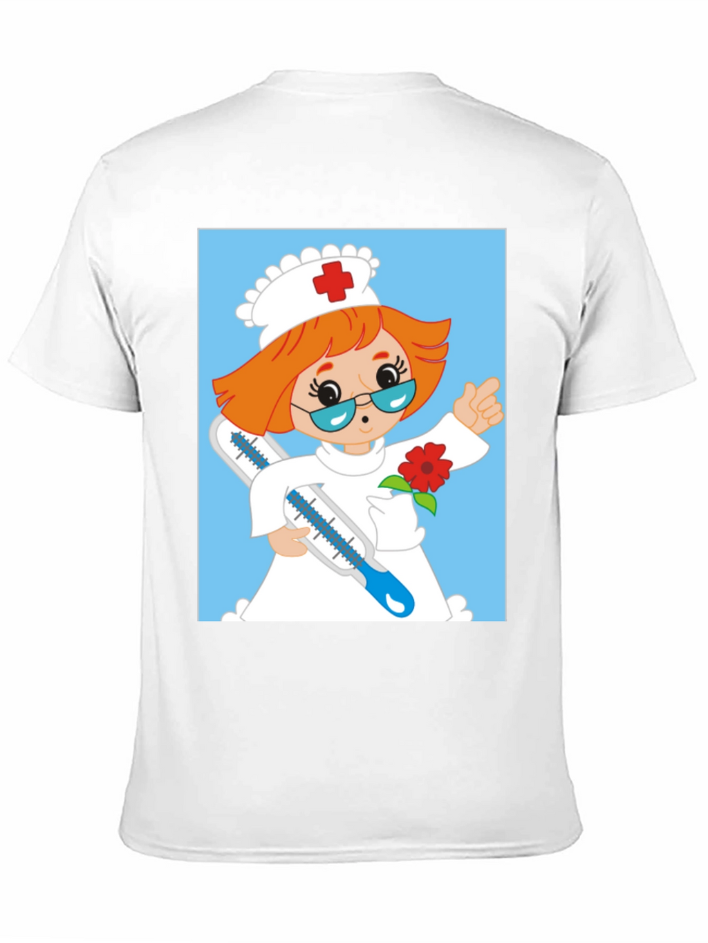 Cartoon Nurse Graphic T-Shirt