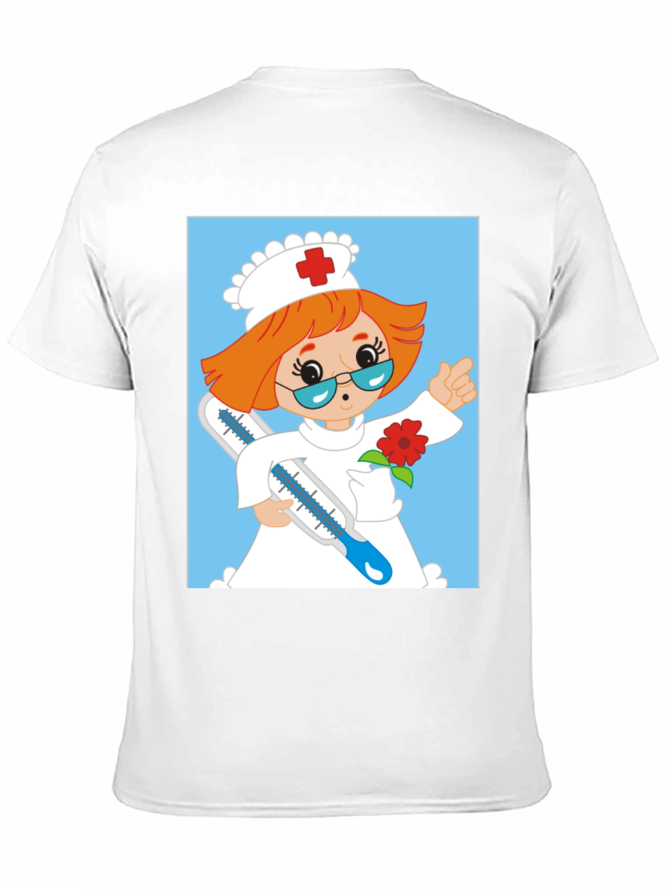 Cartoon Nurse Graphic T-Shirt