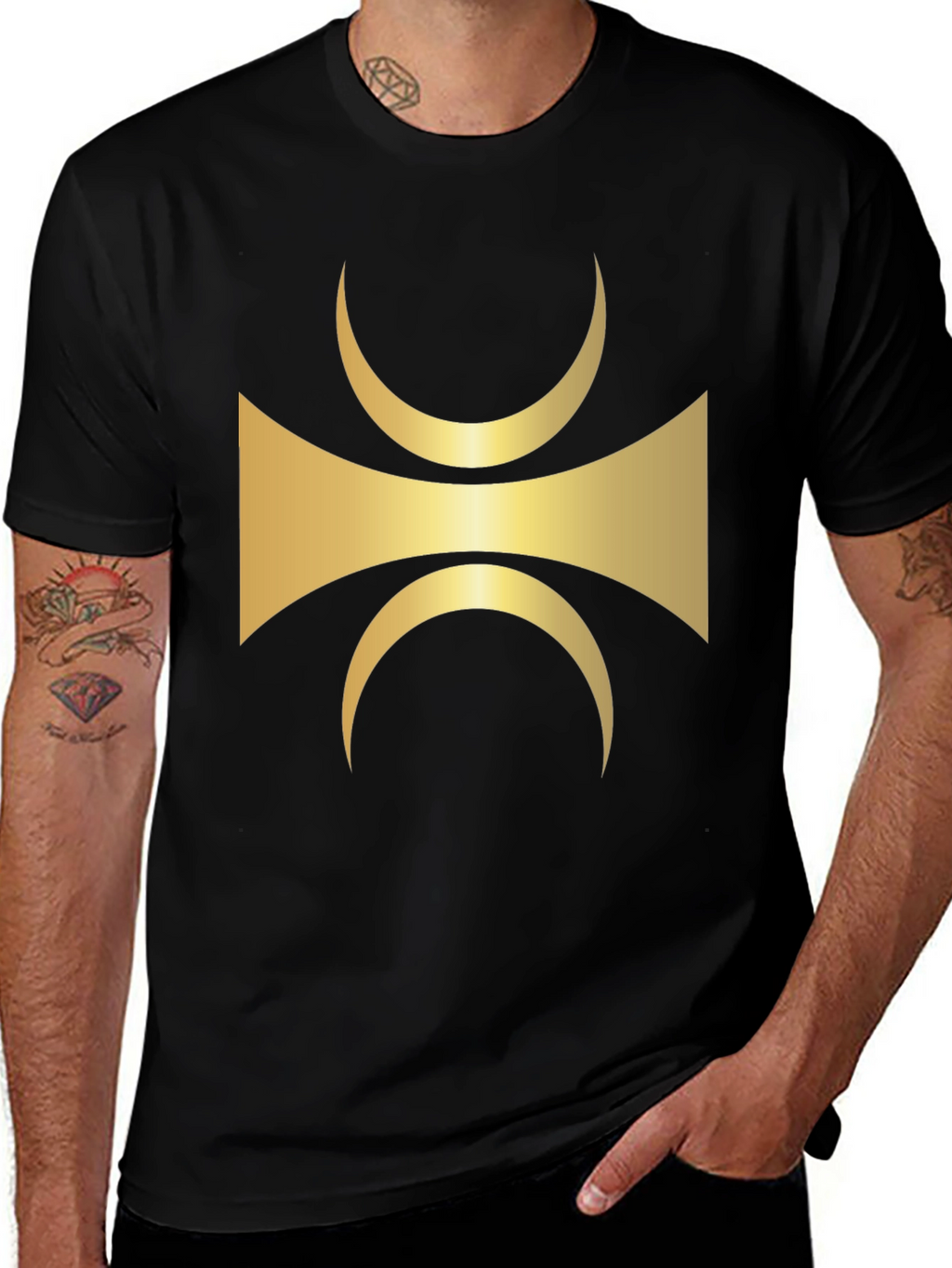 Abstract Symbol Black T-Shirt