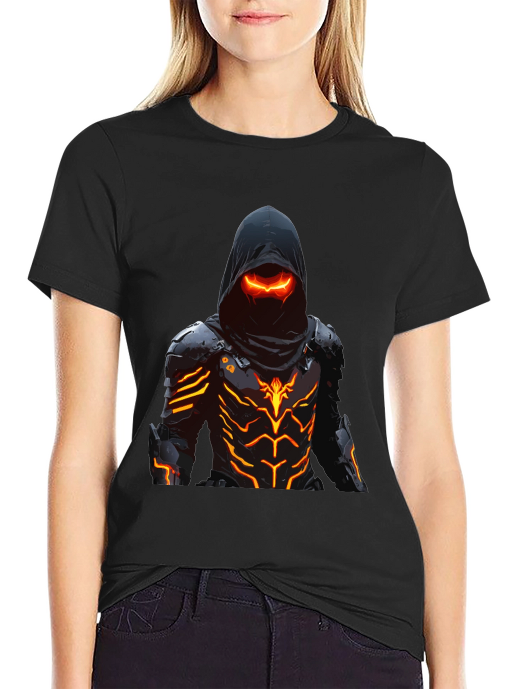 Cyberpunk Assassin Graphic Tee - Black