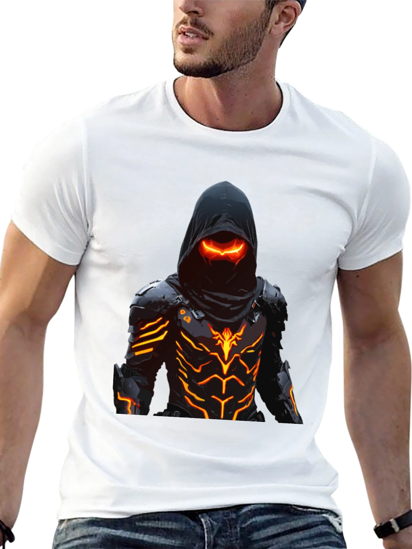 Cyberpunk Assassin Graphic Tee - Black